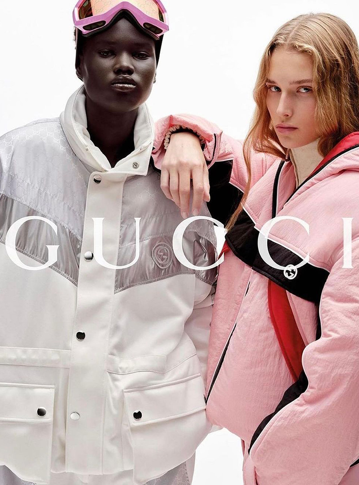 Nyakong Chan for Gucci Apres-SKi 2023 Campaign - Mirrrs Models